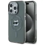 Karl Lagerfeld KLHMP15LHLSCHK iPhone 15 Pro 6.1 Hardcase IML Metal Choupette Head MagSafe Must
