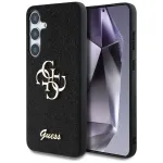 Guess Fixed Glitter Big 4G Metal Logo Case Samsung Galaxy S25 jaoks (Must)