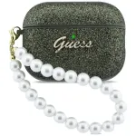 Guess Glitter Pearl Strap Case AirPods Pro 3 jaoks, khaki