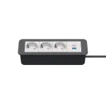 Kindermann CP Office Frame 4-kordne 3x Schuko 1x USB-C PD laua &uuml;hendusmoodul