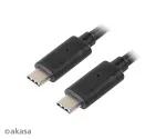 Akasa AK-CBUB26-10BK USB-C to USB-C kaabel 1m - USB 3.2 Gen 2 - 10Gbps - 100W PD - Must