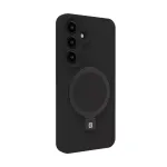 Evelatus Samsung Galaxy S25 Premium Magnetic with Stand Soft Touch Silicone Case Black