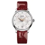 MIDO Baroncelli III Lady automaatkell 33mm valge emap&auml;rli sihverplaat nahkrihm M039207161060