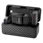 BOYA BOYAMIC 2-02 juhtmevaba mikrofonis&uuml;steem 2.4GHz, tehisintellektiga m&uuml;rasummutus, 2 vastuv&otilde;tjat + 1 saatja (USB-C) must