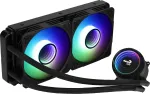Aerocool PGS Mirage L240 ARGB protsessori vedelikjahuti, 2300 p/min, 4-kontaktiline, must
