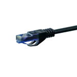 DSIT CAT6a v&otilde;rgukaabel 100% vask - U/UTP - 1 meeter - must (DC-U6A0-010)
