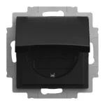Busch-Jaeger SCHUKO&reg; pistikupesa klapiga kaane, Black Matt (2CKA002013A5540)