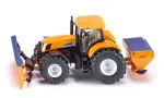Siku traktor l&uuml;kkeplaadi ja soolapuisturiga, Traktori mudel, Kokkupandud, 1:50, Metall, Plast, 3 a, Must, Sinine, Oranž