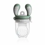 Kidsme toidututiky suur hall - beebi puu- ja k&ouml;&ouml;giviljade n&auml;rimisvahend, 6+ kuud, silikoonist tops, BPA-vaba