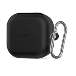 Tech-Protect silikoonkate konksuga Samsung Galaxy Buds 4 / 4 Pro jaoks, must
