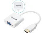 Sandberg HDMI-VGA-muundur, VGA (D-Sub), HDMI t&uuml;&uuml;p A (standard), isane, emane, valge, RoHS