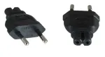 Microconnect PEEUC7AD toiteadapter, ELi pistik (isane) C7 emasse, must