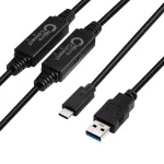 Microconnect USB3.1CA10AMP USB-kaabel USB 3.2 Gen 1 (3.1 Gen 1) 10 m USB C USB A Must