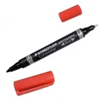 P&uuml;simarker Staedtler Lumocolor Duo Fine/Bullet Tip Punane