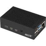 Alumiiniumkorpus Raspberry Pi 4 B jaoks, JYT, mudel RB-AlucaseP4+01B, must viimistlus