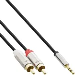 Audio kaabel 3.5mm male / 2x RCA male 2m InLine 99242