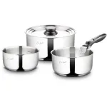 Cookware set LAMART LT1009 &mdash; 5-piece non-stick, stainless steel, sandwich base, heat-resistant