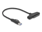 DeLOCK USB SATA-le muundur 6 Gb/s USB USB-C Type-A 0,3 m