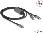 USB-kaabel DeLOCK 81271 1,2 m USB C 2 x USB C Must Hall