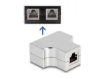 DeLOCK RJ45 Splitter T-adapter 1 x RJ45 pesa &ndash; 2 x RJ45 pesa Cat.5e STP