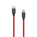 Silicoonkaabel USB Type C&ndash;Lightning, 2 m (punane)