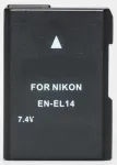 Extra Digital EN-EL14 aku Nikon jaoks, 7,4V 1500mAh, Li-ion
