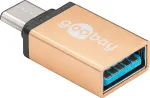Wentronic Goobay USB-C&trade; adapter - USB 3.0 A-pistikupesa, kuldne - &uuml;hendamiseks USB-C&trade; ja USB-A seadmete vahel (56622)