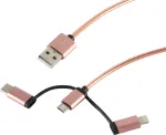 USB-kaabel S/CONN 14-50074 USB 2.0 1 m USB A Micro-USB B Roosikuldne