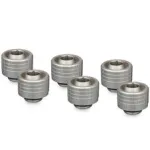 Thermal Grizzly DeltaMate Compression Fitting ST16, messingist G1/4, niklis, 6-pakk (TG-DM-FIT-6201)