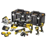 DEWALT 18V XR 7-T&ouml;&ouml;riista Komplekt DCK706P3T koos 3x5.0Ah Akude, Laadija ja 3 TSTAK Karbiga (DCD805, DCF850, DCS355, DCH263, DCG405, DCS572, DCS334)