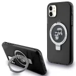 Karl Lagerfeld KLHMN61HMRSKCK Hardcase Ring Stand iPhone 11 / Xr 6.1 Must MagSafe Karl & Choupette