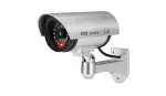 iWear IR1 Dummy CCTV Security Camera with Flashing Red Light, 2x AA Battery, Silver