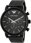 ARMANI Meeste klassikaline AR1968 kvartskell 46mm roostevabast terasest sinise sihverplaadiga