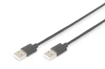 DIGITUS USB 2.0 &uuml;henduskaabel t&uuml;&uuml;p A m/m 1,8 m USB 2.0 &uuml;hilduv must