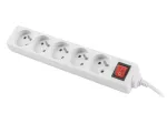 Pikendusjuhe Lanberg PS1-05E-0150-W 1,5 m 5 pistikupesaga Siseruumidesse Valge