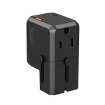 CHOETECH PD6038 38W GaN USB-C laadija USB-A ja vahetatavate pistikutega (EL/US/&Uuml;K/AU) - Must
