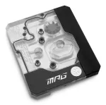 Water block EK Water Blocks akr&uuml;&uuml;l messing must h&otilde;bedane