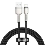 BASEUS Fast Charge Cafule andmekaabel - USB Type-A Lightningule - 480Mbps (2.4A PD) - 1m - Must