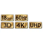 Maxtrack C 215-2 L HDMI-kaabel, HDMI-A pistik &ndash; HDMI-A pistik, 4K Ultra HD, 2 m, must