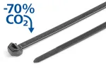 HellermannTyton S50ROS-PP-BK kaablivits 200mm x 4,9mm must PP keemiliselt vastupidav (1000 pakk) 118-00270