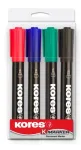Kores K MARKER p&uuml;simarker, kiilotsik, 3-5 mm, erinevad v&auml;rvid, 4-osaline komplekt M20945