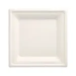 PAPSTAR Pure suhkruroost valmistatud taldrik, ruudukujuline, 200 x 200 mm, 50 tk, kompostitav, mikrolaineahjus kasutatav 89744