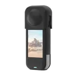 PULUZ silikoonist kaitse&uuml;mbris koos objektiivikattega Insta360 X5 jaoks (must)