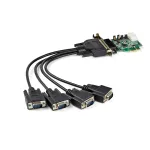 StarTech.com 4-pordiline PCI Express RS232 jadaliidese adapterkaart &ndash; PCIe RS232 jadahosti kontrollerkaart &ndash; PCIe jadaliidesele DB9 &ndash; 16950 UART &ndash; madala profiiliga laienduskaart &ndash; Windows/Linux &ndash; TAA