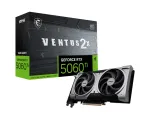 Graafikakaart MSI GeForce RTX 5060 Ti 16 GB GDDR7, PCIe 5.0, 128-bitine, 2602 MHz boost, 180 W, 2x ventilaatorid
