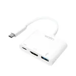 LogiLink 0.14m 2xUSB-C HDMI USB A Valge