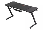 Ergonoomiline m&auml;ngulaud huzaro Hero 3.3 Must &mdash; sirge ristk&uuml;likukujuline 1400x600 mm, 740 mm k&otilde;rgust, 15 mm lauaplaat