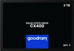 GOODRAM CX400 Gen.2 SSDPR-CX400-02T-G2 2 TB 2,5 tolli SATA III SSD, 3D TLC NAND, lugemine 550 MB/s, kirjutamine 500 MB/s, 7 mm