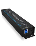 ICY BOX 17-Port Hub with USB 3.2 Gen 1 Type-A interface, USB 3.2 Gen 1 (3.1 Gen 1) Type-A, USB 3.2 Gen 1 (3.1 Gen 1) Type-A, USB Type-B, 5000 Mbit/s, Must, China, DC