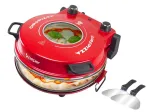Beper P101CUD301 elektriline pitsaahi, 1200 W, 400&deg;C, 31 cm kivist k&uuml;psetusplaat, punane